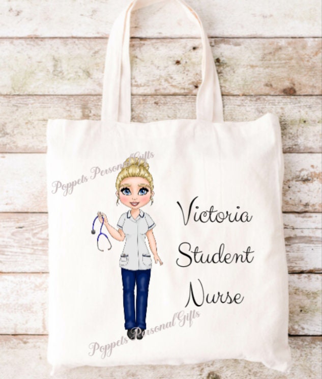 CafePress 'Nurse Future RN' Canvas Tote Bag - Reusable Natural Cotton Shopping Bag, Two Sizes