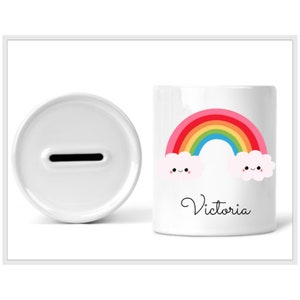 Regenbogen personalisierte Spardose