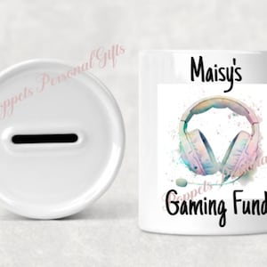Personalisierte Gaming-Spardose. Spardose, Geschenk für Mädchen, Spardose Spardose, Spardose für Kinder, Kinderzimmer Dekor.Geschenk für Mädchen