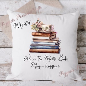 Personalised Reading cushion, Book cushion, Reading corner cushion, Bedtime reading cushion,
