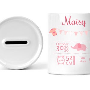 personalised baby girl money box