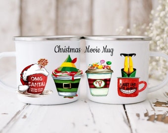 Elf, Santa I know him, Buddy the Elf,Christmas Eve mug.Christmas movie mug,Festive Mug .Stocking filler, Secret Santa gift. Personalised mug