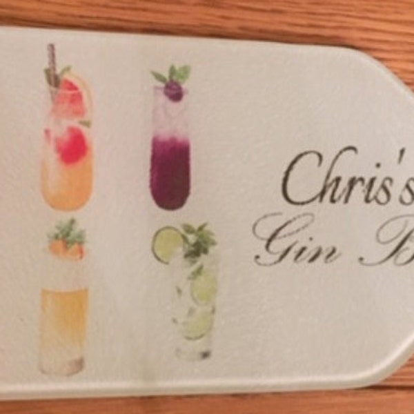 personalised cocktail glass chopping board