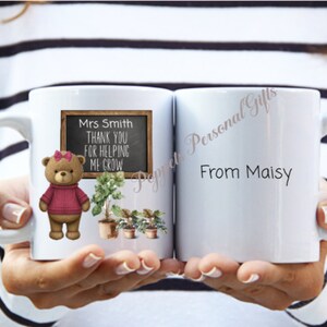 Personalised teacher mug. Teacher gift, End of term gift, Personalised mug, Teacher thank you gift, Appreciation gift, Leaving gift,
