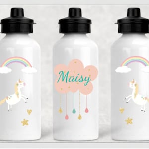personalised unicorn kids drink bottle