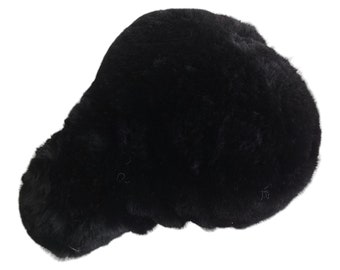 Lambskin bicycle saddle cover, sheepskin bicycle seat cover made of real lambskin, super warm in winter
