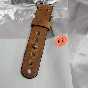 Genuine Leather watch strap, apple watch, 42/44 mm watch, with stid closure, new, hand made, waxed thread, made in the USA, new,apple watch