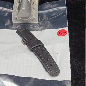 Luxury Genuine Leather Watch Band Strap,silver  Buckle,new,handmade, hand stitched, watch band, waxed nylon thread, made in the USA