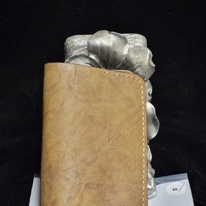 Genuine Leather, #83 passport/ field notes cover, natural leather, hand made, hand stitched, waxed thread, made in the USA, new, wallet