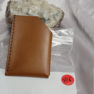 Genuine Leather Hand Made wallet,minimalist style wallet,madeintheUSA,new hand made, hand stitched, waxed thread,2 card pockets,card holder