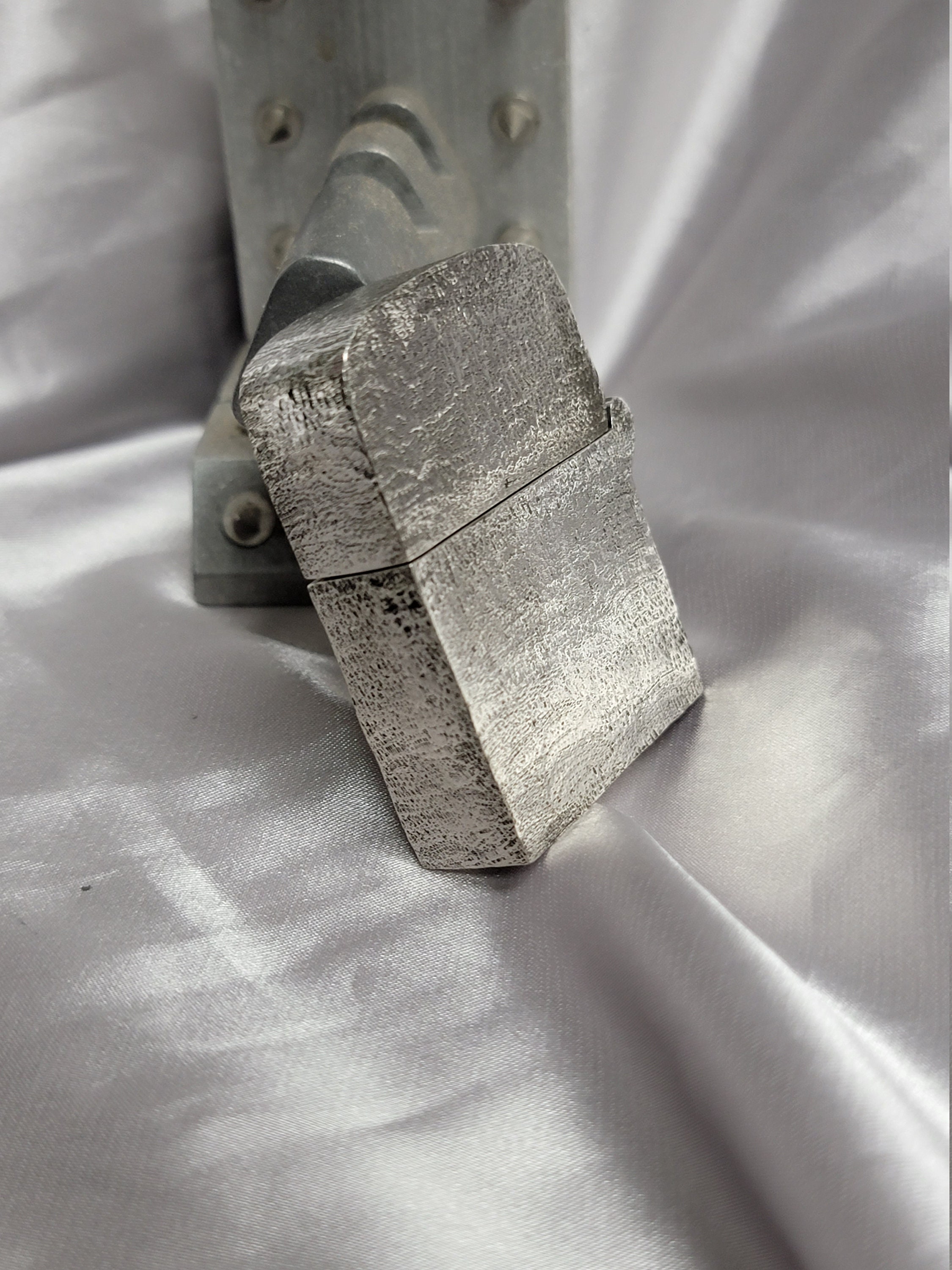 Sterling Silver. 925 Zippo Lighter Case, Patina Darkened Sterling Silver. 925 Zippo Lighter Case, Patina Darkened