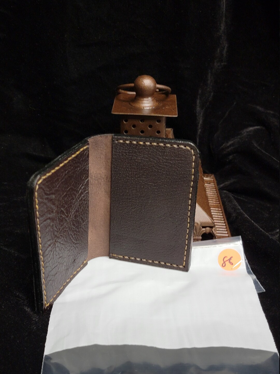 Genuine Leather Hand Made, Bifold Wallet, in Nimbus Red Oak Color, Hand