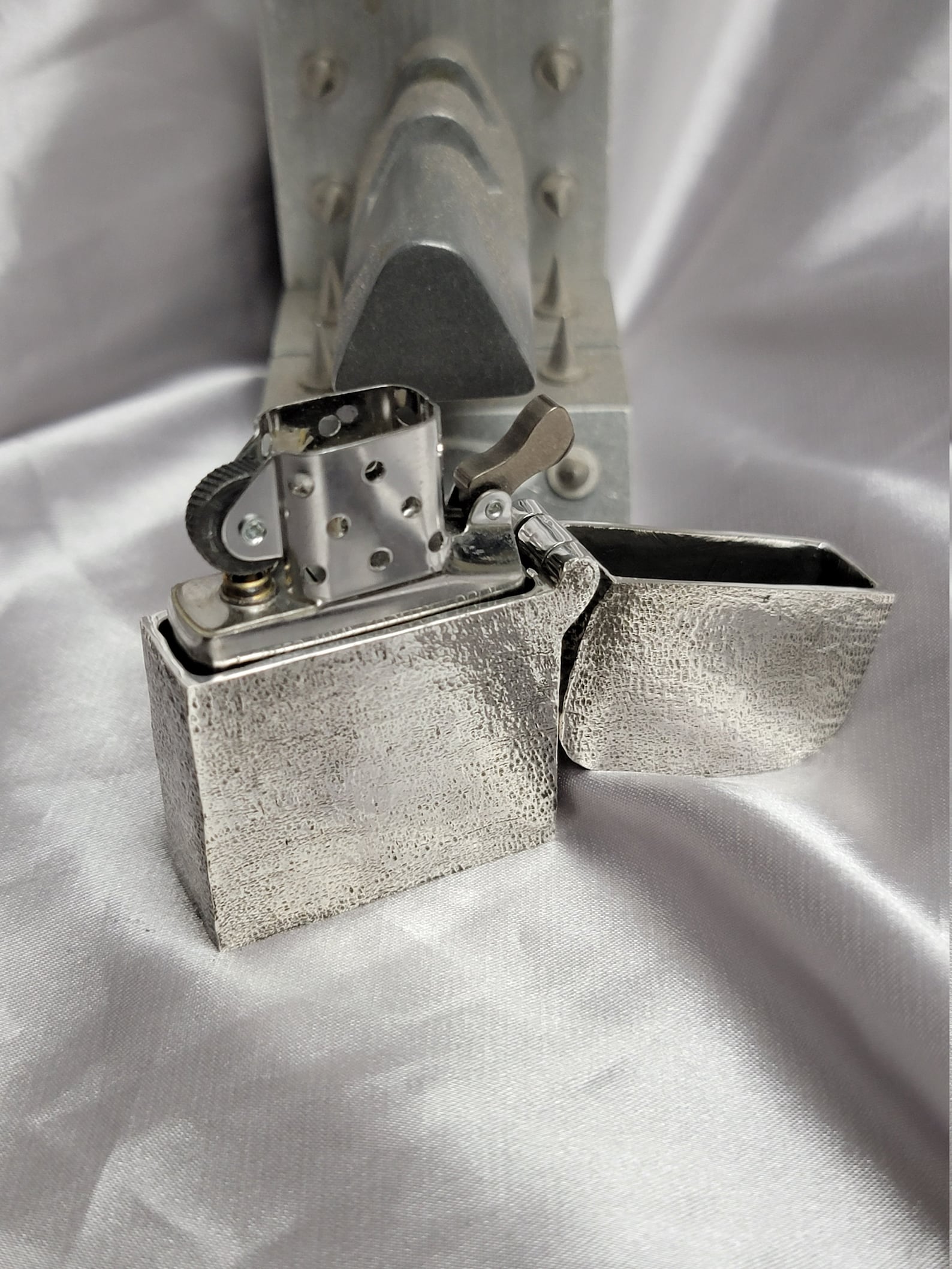 Sterling Silver. 925 Zippo Lighter Case Patina Darkened Etsy