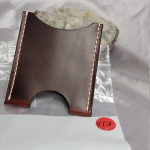 Genuine Leather,single pocket card holder,new ,hand crafted,hand made,hand stitched with waxed nylon thread,new, nice gift, minimalist style