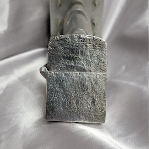 Sterling silver. 925 zippo lighter case, patina darkened, textured finish,  with zippo lighter,  around 120 grams of silver