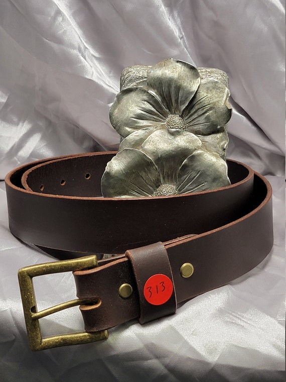 Genuine Leather Belt, Size 38, Dark Brown Leather, New, 9  display picture 1