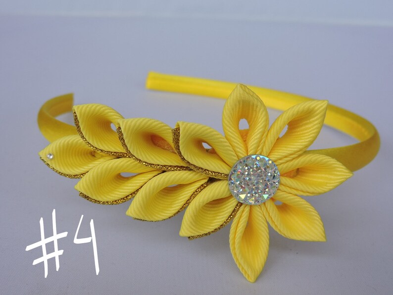 Headband. Fabric Flower Headband. Kanzashi Headband. Etsy