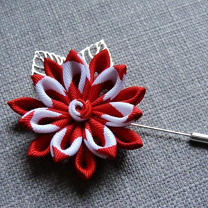Lapel Pin Men's Women's Flower Konzashi Flower Fabric Flower