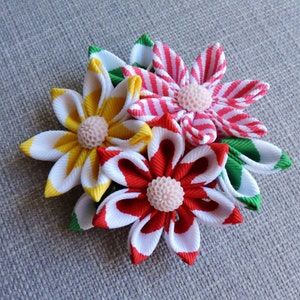 Beautiful Flower Kanzashi Flower Colorful Flower Fabric Flower