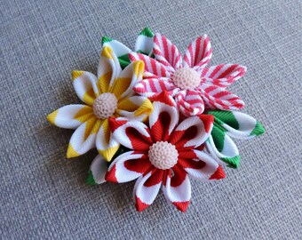 Beautiful Flower Kanzashi Flower Colorful Flower Fabric Flower