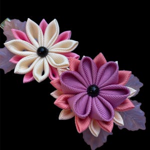 Kanzashi Flower Hair Clip, Girl Hair Clip.