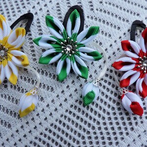 Kanzashi fabric flower Snap Flower