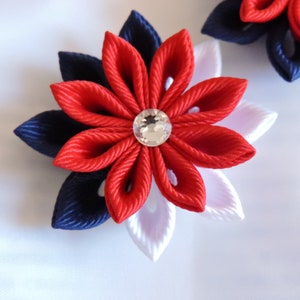 Patriotic Hair Clip Set of 2 clips  American Flag