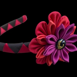 Kanzashi Fabric Flower headband.