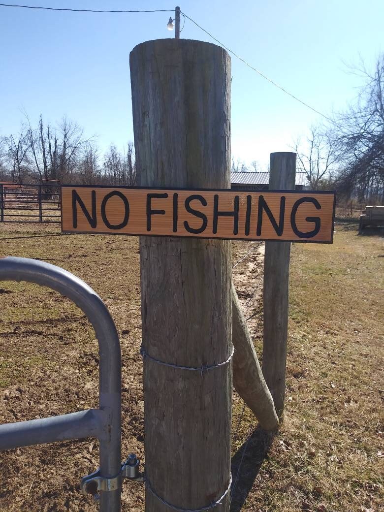 No Fishing Signs - Etsy No Fishing Signs - Etsy