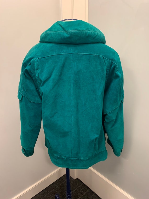 Teal Suede Bomber - image 3