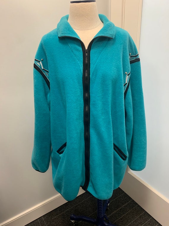 Teal Native American Bob Mackie Fleece