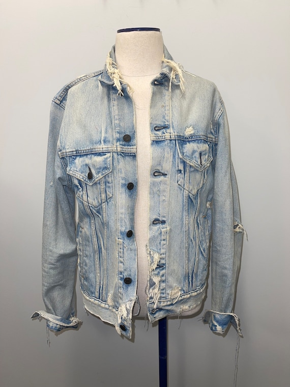 Distressed Denim Jacket - image 1