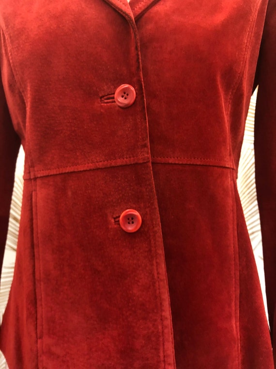 Scarlet Suede Blazer - image 4