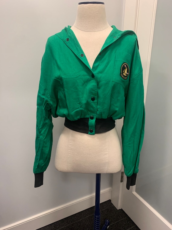 Emerald Nautical Bomber Jacket - image 1