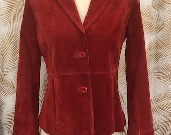 Scarlet Wildleder Blazer