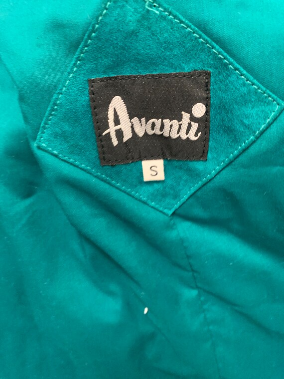 Teal Suede Bomber - image 5