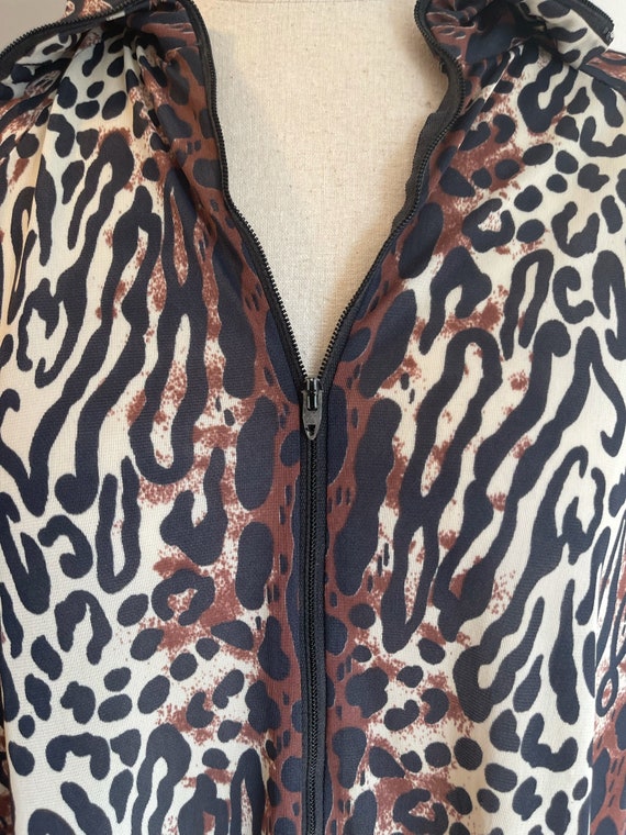 Leopard Zip Front Caftan - image 3