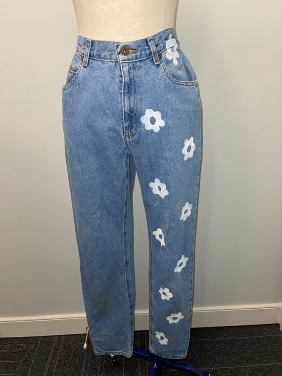 Flower Power Upcycled Jeans