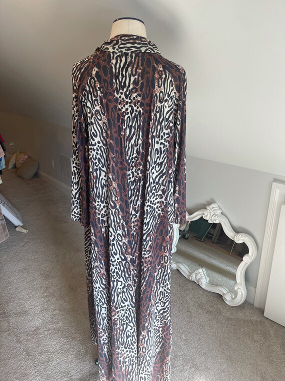 Leopard Zip Front Caftan - image 4