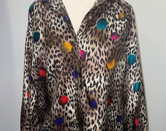 Leopard & Circle Blouse