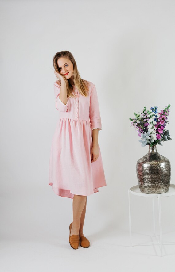 modest button down dress
