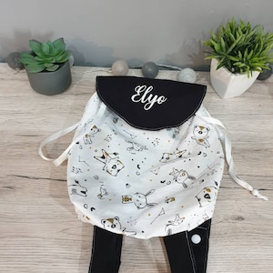 Sac à dos animaux maternelle crèche nounou personnalisable