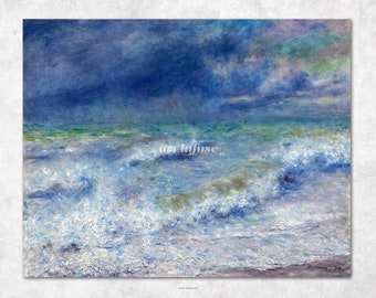 Impressionism 8x10 Painting 5x7 Abstract Blue Watercolor Digital Download