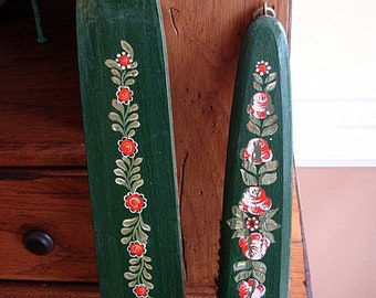 VINTAGE Tyrolean Folk Art Shoe/Clothes Brush Hand painted Austria-2-PC set