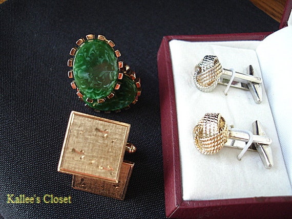 VINTAGE CUFFLINKS (lot of 3) Hickok - Shields & A… - image 1