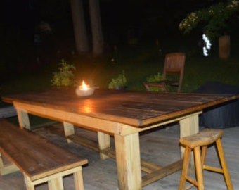 outdoor dining table etsy