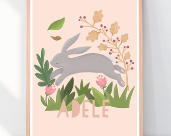 Jumping Hare Nursery Decor