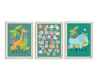 Jungle Animal and First Alphabet Trio