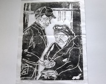 B.W. Brown Vintage Limited Edition Rice Paper Woodblock Print