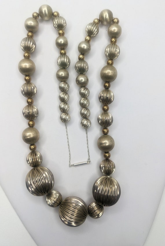 Designer Sterling Silver Adda Puffy Textured Orbs… - image 3